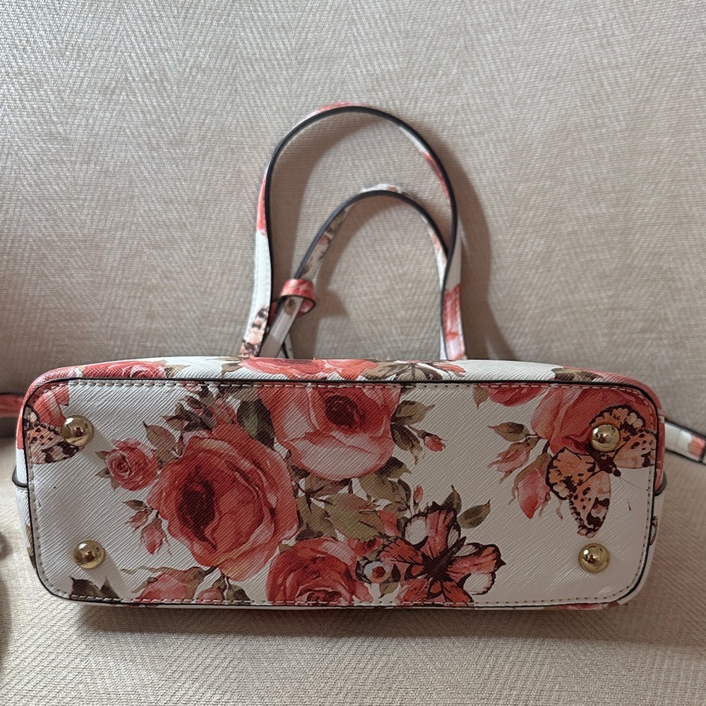 Aldo Floral White and Pink Women's Tote Bag - Picture 8 of 11